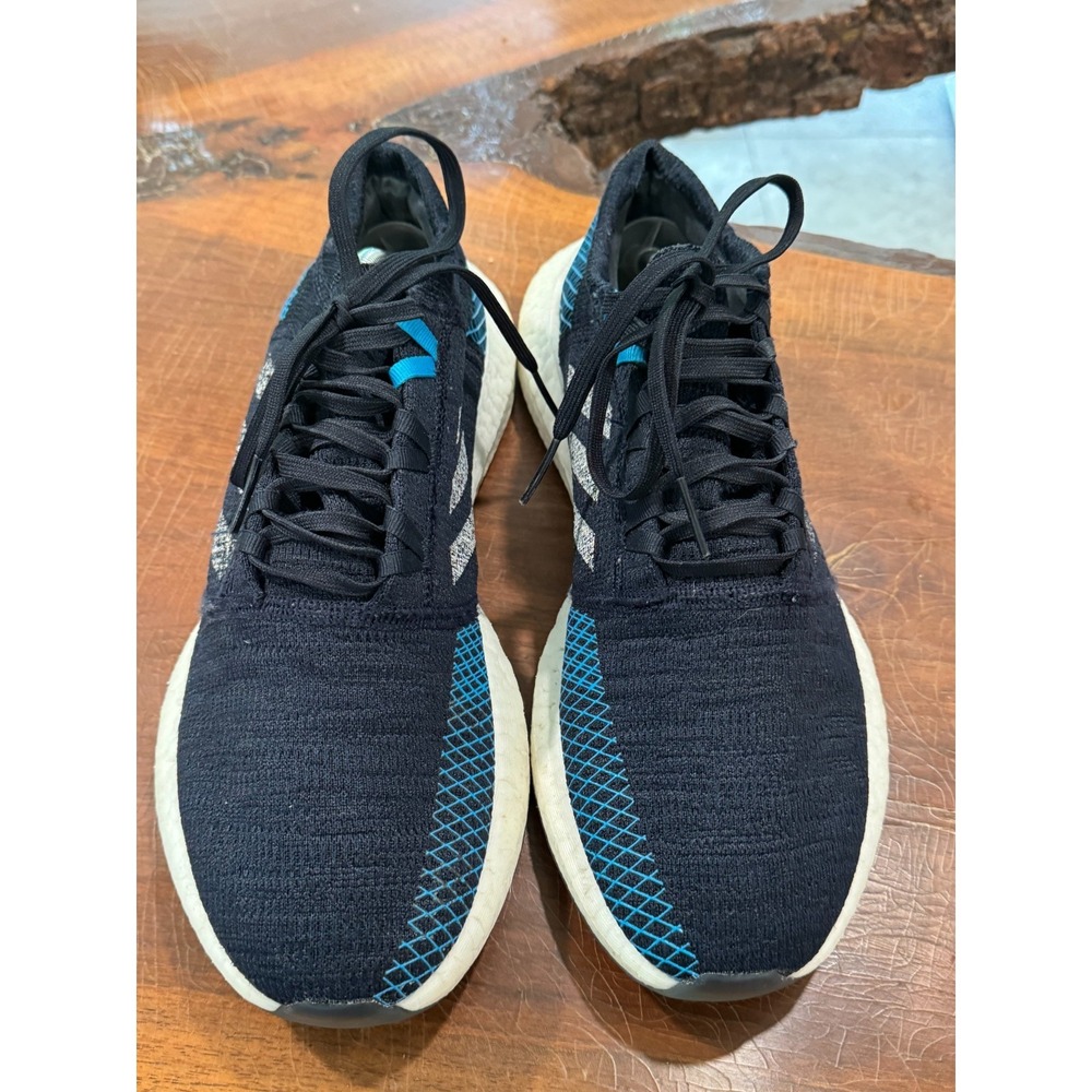 Adidas Pureboost Cushioning Men's Running Shoes Size 10.5 – Black/Blue